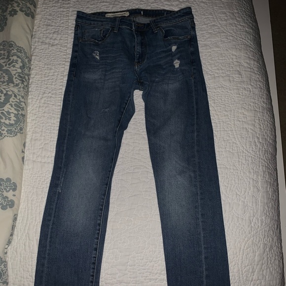 Pilcro and the Letterpress Straight Leg Cuff Jeans - Picture 1 of 4